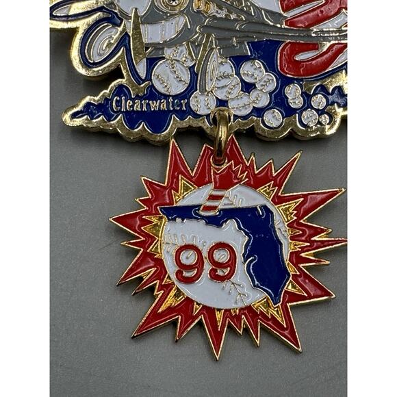 Vtg 1999 Clearwater Florida Lady Bombers Fastpitch Softball Lapel Pin - Picture 3 of 6